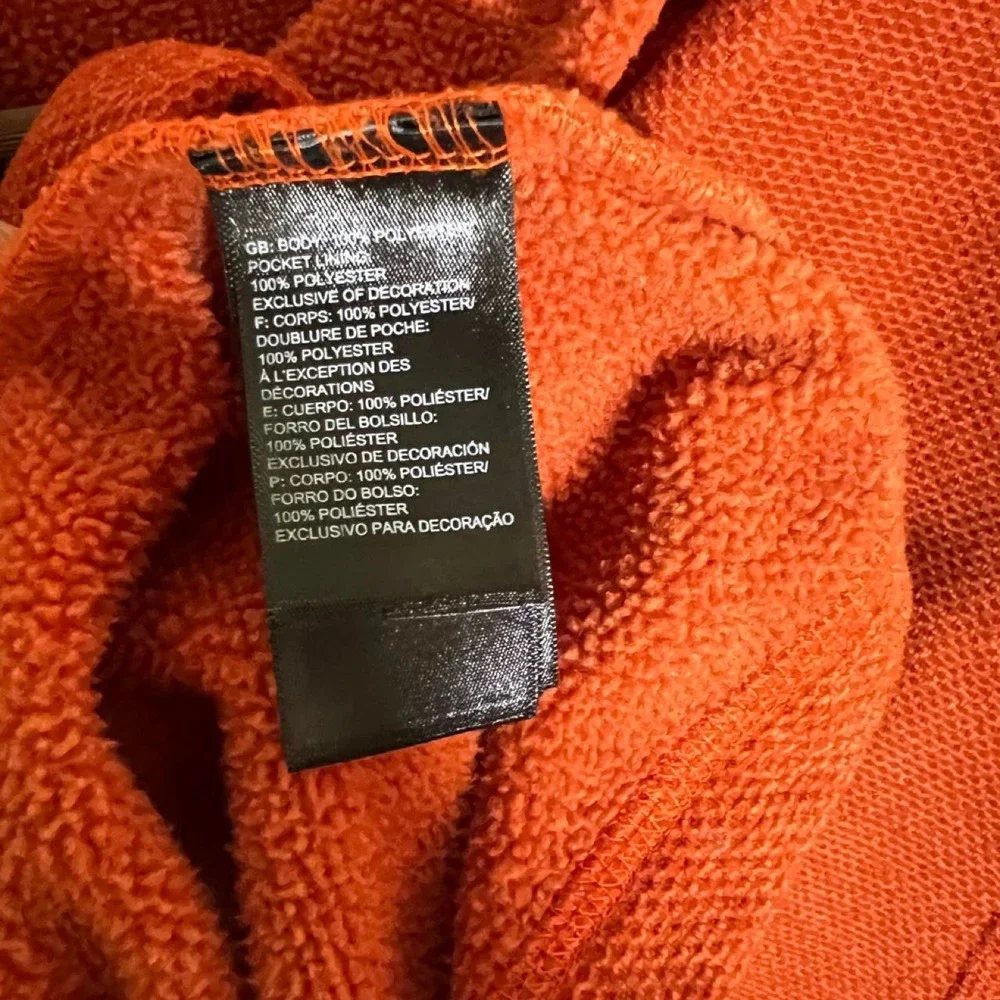 North Face Men's XXL Orange Pullover Hoodie